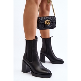 Botas de tacón grueso de mujer Piovere negro 6