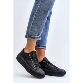 Zapatillas bajas con aislamiento para mujer Black Big Star MM274031 negro 3