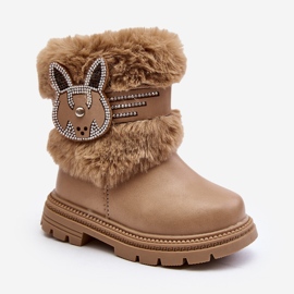 Botas de Nieve Infantil Lunami Beige con Pelo 1 Botas de Nieve Infantil Lunami Beige con Pelo 1