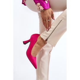 Tacones altos clásicos con punta en punta Fucsia Delimena rosado 7