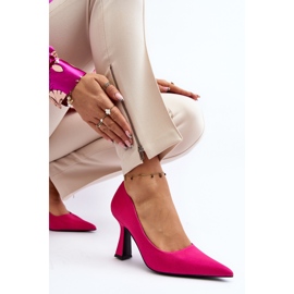 Tacones altos clásicos con punta en punta Fucsia Delimena rosa 1