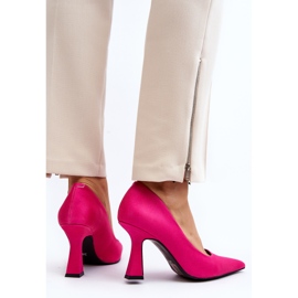 Tacones altos clásicos con punta en punta Fucsia Delimena rosado 9