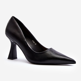 Tacones altos clásicos negros con punta en punta Delimena 2