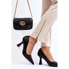 Tacones altos clásicos negros con punta en punta Delimena 6