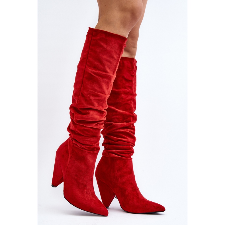 Botas Mujer Ante Lu Boo Rojo 1