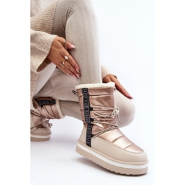 Botas De Nieve Mujer Con Cordones Beige Lilara 1 Botas De Nieve Mujer Con Cordones Beige Lilara 1