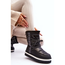 Botas De Nieve Mujer Con Cordones Negro Lilara 1