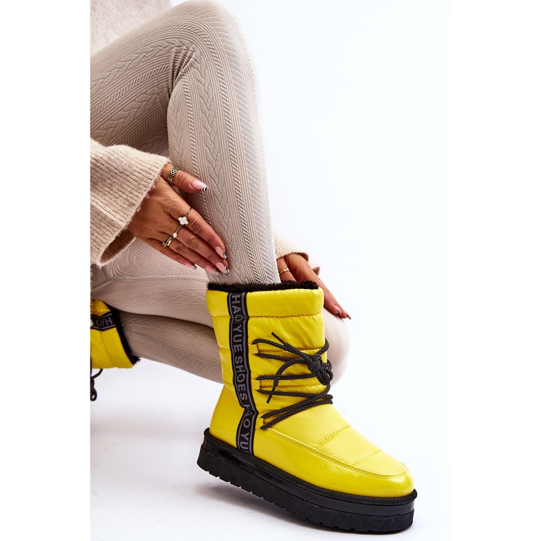 Botas De Nieve De Mujer Con Fijaciones Amarillo Lilar 1