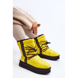 Botas De Nieve De Mujer Con Fijaciones Amarillo Lilar 2