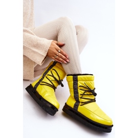 Botas De Nieve De Mujer Con Fijaciones Amarillo Lilar 3
