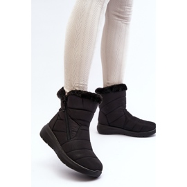 Botas de nieve con cremallera y pelo de mujer Zeuna negro 4
