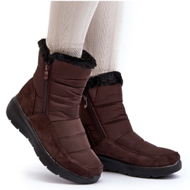 Botas de nieve de mujer con pelo marrón Primose 9