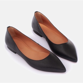 Marco Shoes Bailarinas sutiles de piel negro 6