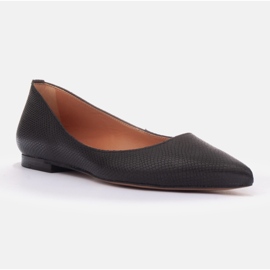 Marco Shoes Bailarinas sutiles de piel negro 1