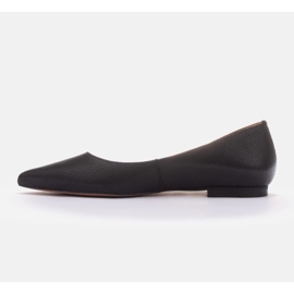 Marco Shoes Bailarinas sutiles de piel negro 2