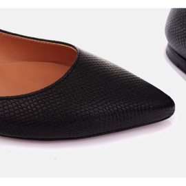 Marco Shoes Bailarinas sutiles de piel negro 5