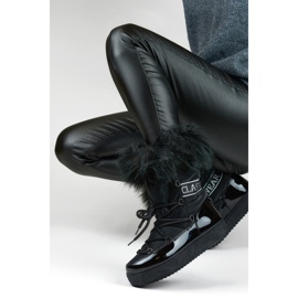 Botas de nieve altas para mujer, aislantes y con pelo, de color negro 3