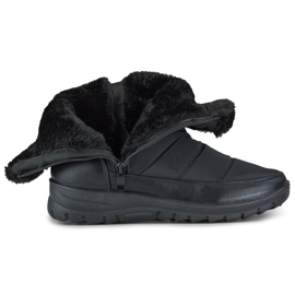 Botas de nieve de mujer con pelo, botas cómodas. negro 1 Botas de nieve de mujer con pelo, botas cómodas. negro 1