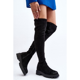 Botas planas por encima de la rodilla para mujer La.Fi 270068B-SU Negro 5