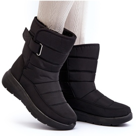 Botas de nieve con aislamiento de velcro para mujer Black Jawora negro 9
