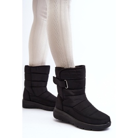 Botas de nieve con aislamiento de velcro para mujer Black Jawora negro 4