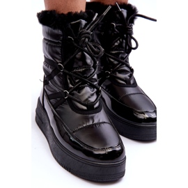 News Botas de nieve de mujer con cordones y pelo negro Lexxina 3