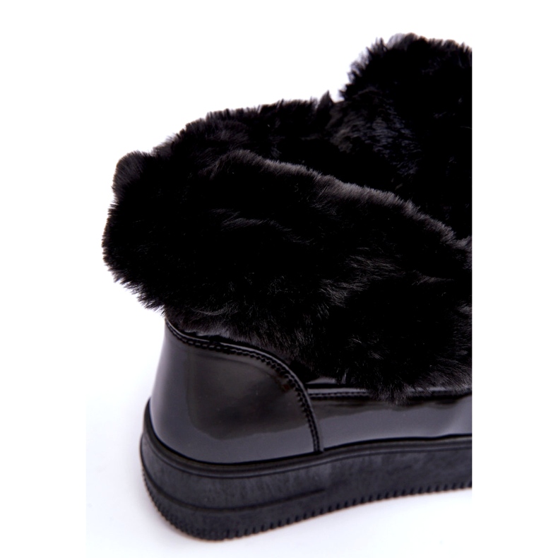 News Botas de nieve de mujer con cordones y pelo negro Lexxina 1
