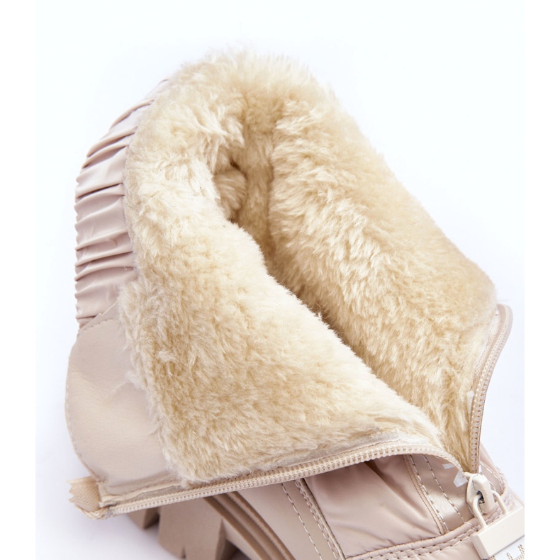 NEWS Botas de nieve con aislamiento alto para mujer Beige Freoc 5