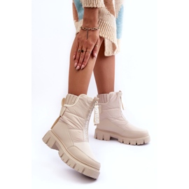 NEWS Botas de nieve con aislamiento alto para mujer Beige Freoc 3