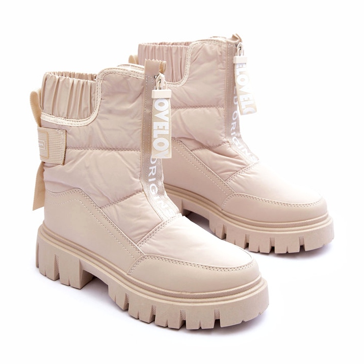 NEWS Botas de nieve con aislamiento alto para mujer Beige Freoc 1