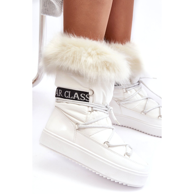 Seastar Botas de nieve con cordones para mujer Blanco 3