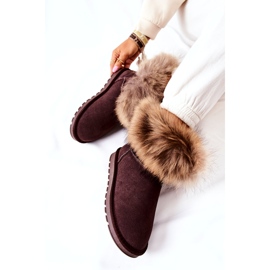 Mukluks de cuero para mujer con piel, marrón 1 Mukluks de cuero para mujer con piel, marrón 1