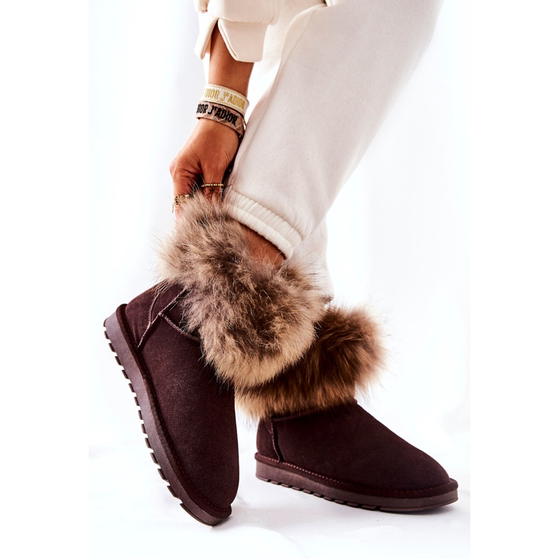 Mukluks de cuero para mujer con piel, marrón 4 Mukluks de cuero para mujer con piel, marrón 4