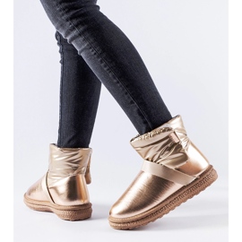 Botas para la nieve cortas brillantes marrones de Delaune marrón 1