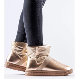 Botas para la nieve cortas brillantes marrones de Delaune marrón 2