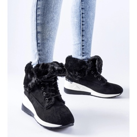 Zapatillas Wesley con cuña y aislamiento negro 3