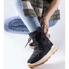 Botas de nieve Stephen negras con aislamiento negro 2