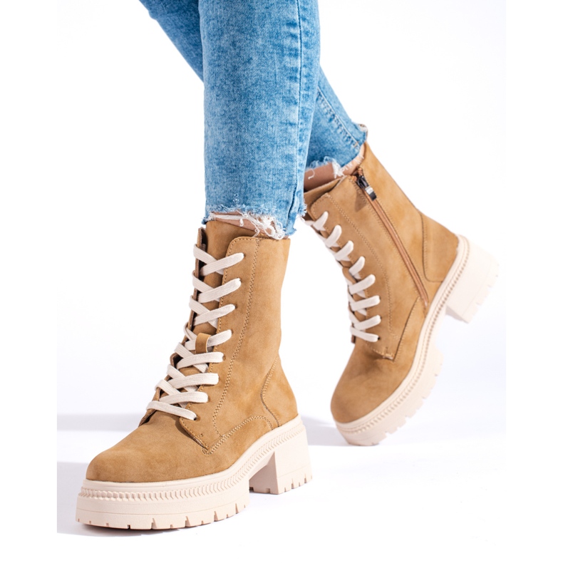 W. Potocki Botines Potocki camel con cordones marrón 1 W. Potocki Botines Potocki camel con cordones marrón 1