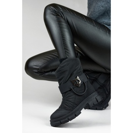 Botas altas de invierno para mujer, botas de nieve con aislamiento, color negro 1
