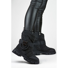 Botas altas de invierno para mujer, botas de nieve con aislamiento, color negro 2
