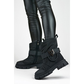 Botas altas de invierno para mujer, botas de nieve con aislamiento, color negro 3