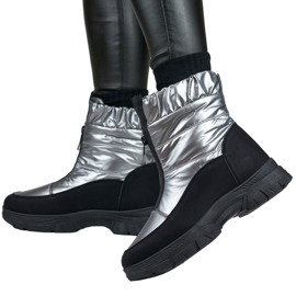 Botas de nieve para mujer cómodas y aisladas negro 4