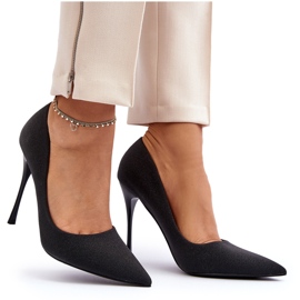 Los tacones negros con purpurina de Tiberon 9