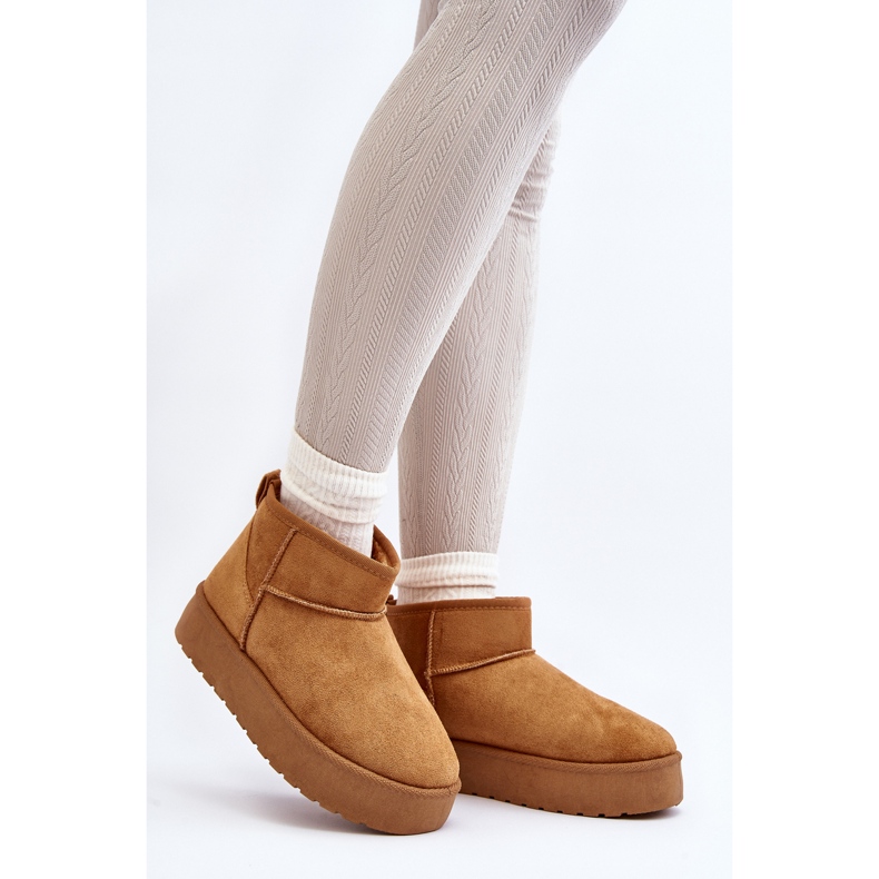 Camel Kallins Botas de nieve con plataforma baja para mujer marrón 2