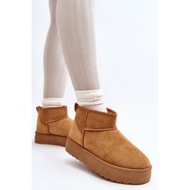 Camel Kallins Botas de nieve con plataforma baja para mujer marrón 5