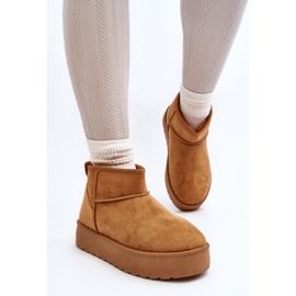 Camel Kallins Botas de nieve con plataforma baja para mujer marrón 6