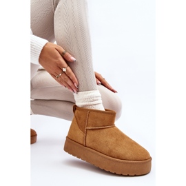 Camel Kallins Botas de nieve con plataforma baja para mujer marrón 7