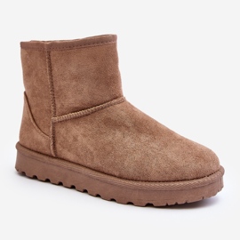 Botas de nieve con aislamiento de piel Lizio en color caqui para mujer beige 1