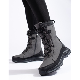 Zapatos trekking mujer cordones DK impermeable gris 1