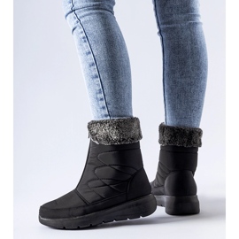 Botas de nieve de cuña baja Brownton negro 1